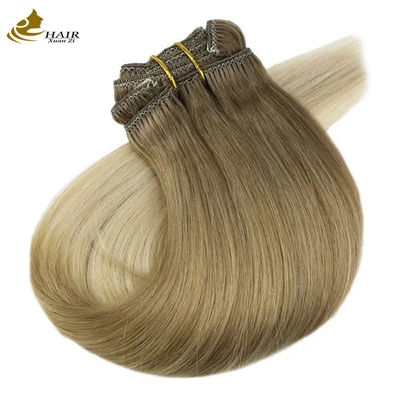 品質  Customized 100 Virgin Human Clip In Hair Extensions Straight 120 Grams 工場