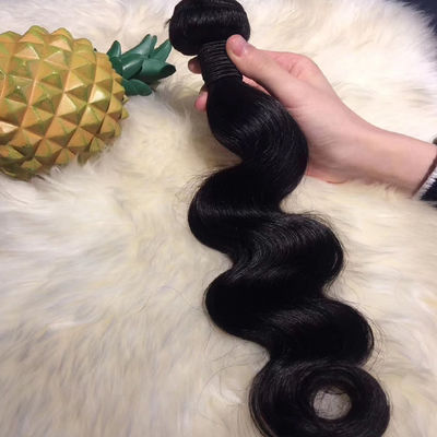 品質  20inch Virgin Human Hair Bundles Natural Balck Body Wave Hair Weft 工場