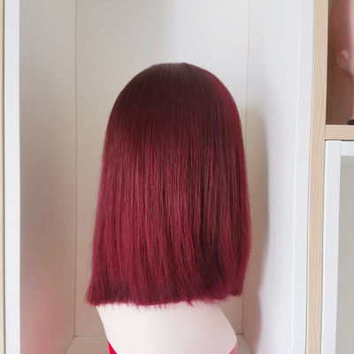 ファッション 人髪 ボブ パーツ ブラジリアン 髪 蕾丝 フロント パーツ