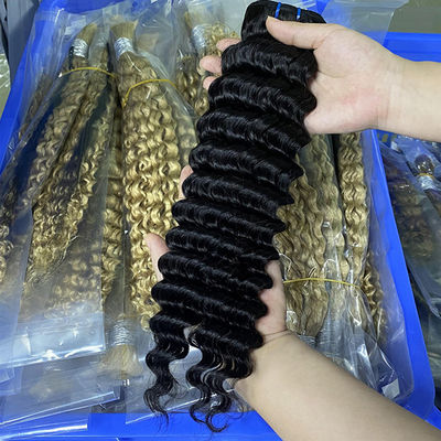 生人の毛 深い波 処女 ブラジルの毛束