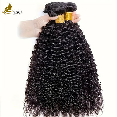 自然黒いひげ カリ Brazilian Human Hair バンドル ヘアエクステンション 織物