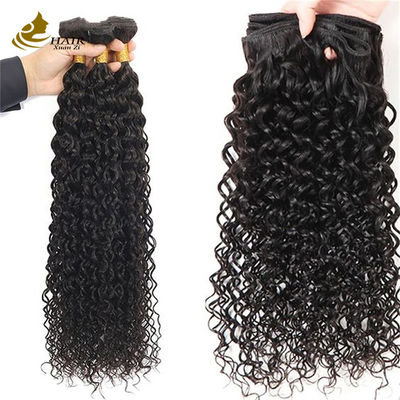 自然黒いひげ カリ Brazilian Human Hair バンドル ヘアエクステンション 織物