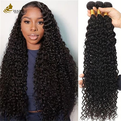 自然黒いひげ カリ Brazilian Human Hair バンドル ヘアエクステンション 織物