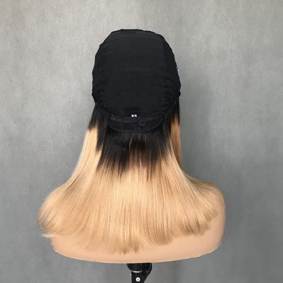 Uパートウィッグ T1b/27 カラー 初心者向け ストレート グルーレス 保護スタイル 人毛ウィッグ 150%密度