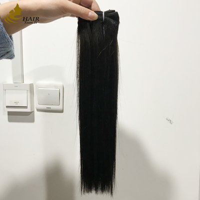 High Grade Virgin Human Hair Bundles Natural Black Straight Hair Weft