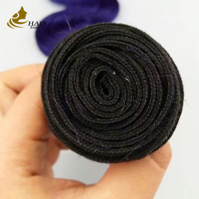 紫色 波紋色 人髪の延長 26 インチ 変なカリ