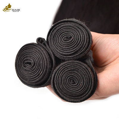 未加工 100 処女髪 人間 束 天然色 ストレート ヘア 織物 閉じる