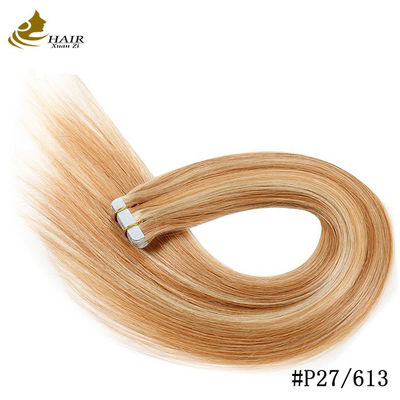 プレミアム100% レミー人髪のテープ 縫い目のないスタイルのための拡張子