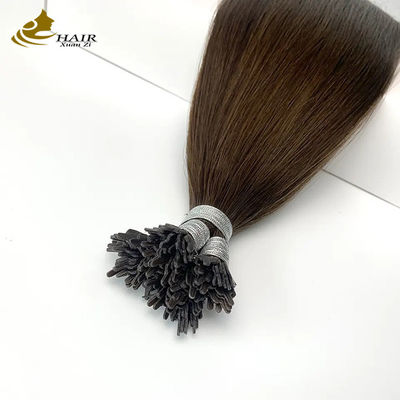0.5g 前編製のケラチンヘアエクステンション 天然黒 シルキーストレート
