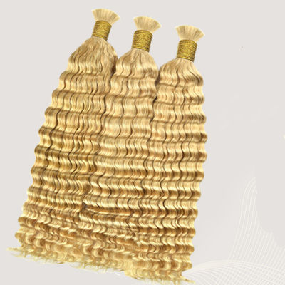 2本引いた深波人髪の毛 編み物 613 色 ブロンド