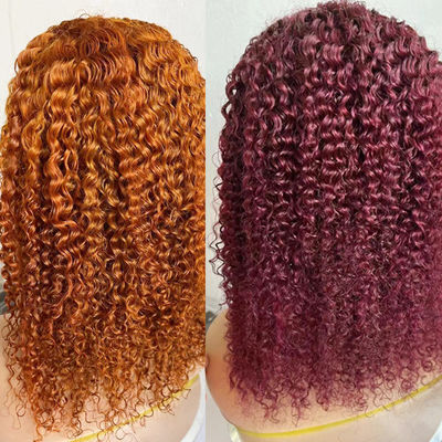 カラーボブ フロント 蕾のウイグ 13X4 フロント 蕾のウイグ 巻き毛 蕾のウイグ 180%