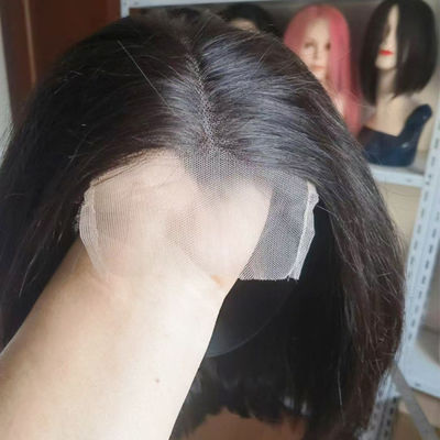 ファッション 人髪 ボブ パーツ ブラジリアン 髪 蕾丝 フロント パーツ