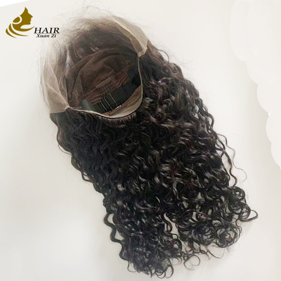 250%密度 20インチ ナチュラルブラック ウォーターウェーブ HD 13*6 グルーレス フルレースウィッグ ナチュラルフルヘアライン