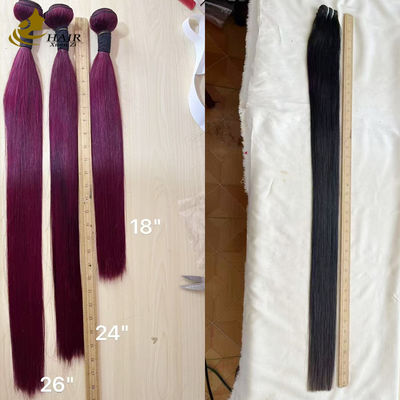 38インチ 40インチ 天然 黒直線 処女人毛束 販売中