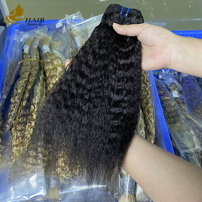 Factory Price Indian Kinky Straight Raw Hair Virgin Cuticle Aligned Human Hair Bundles